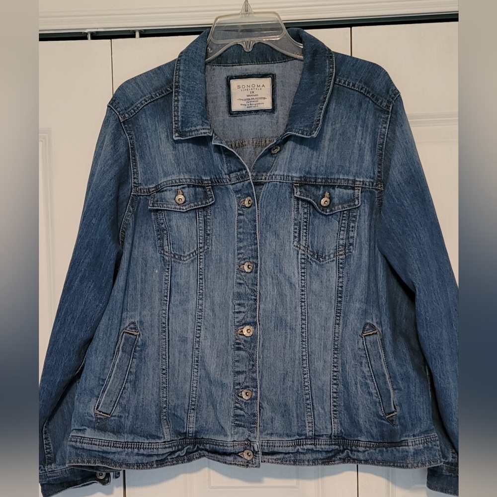 Sonoma Jean Denim Jacket Plus Size 2X